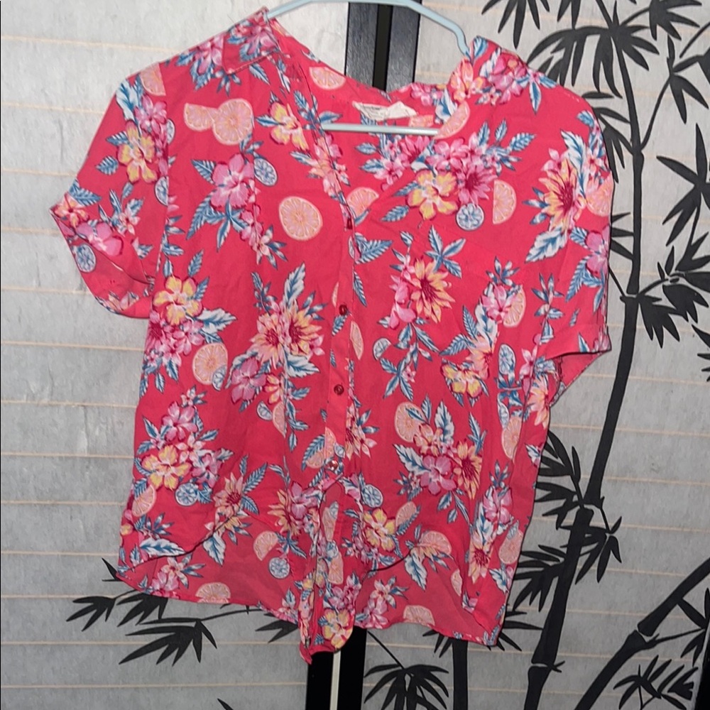 Floral Button-Up Women’s Top